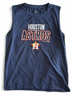 Houston Astros Navy Athletic Tank Top Size Youth XL/Adult Small